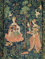 La Vie Seigneuriale : Broderie, vers 1500